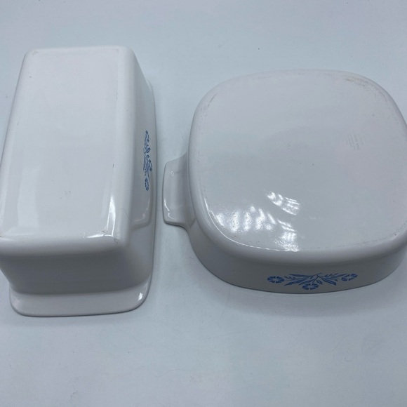 Vintage Corning Ware Blue Cornflower Bread Loaf Pan 9x5x3 P-315-B / A2-B 2 Qt - Picture 4 of 8